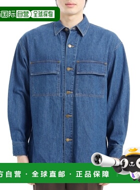 韩国直邮AURALEE  赤耳浅盎司牛仔衬衫 中号 WASHEDINDIGO (A25SS
