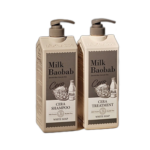 韩国直邮 MilkBaobab迷珂宝柔和皂香洗发水露护发素组合装正品
