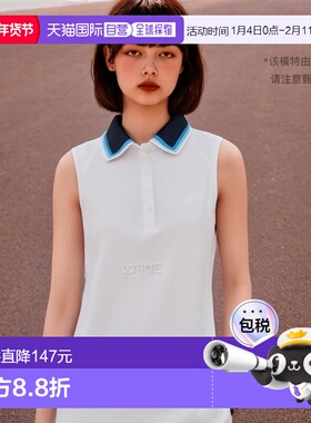 韩国直邮G/Fore高尔夫无袖上装白色POLO衫时尚G4LS23K860D-SNO