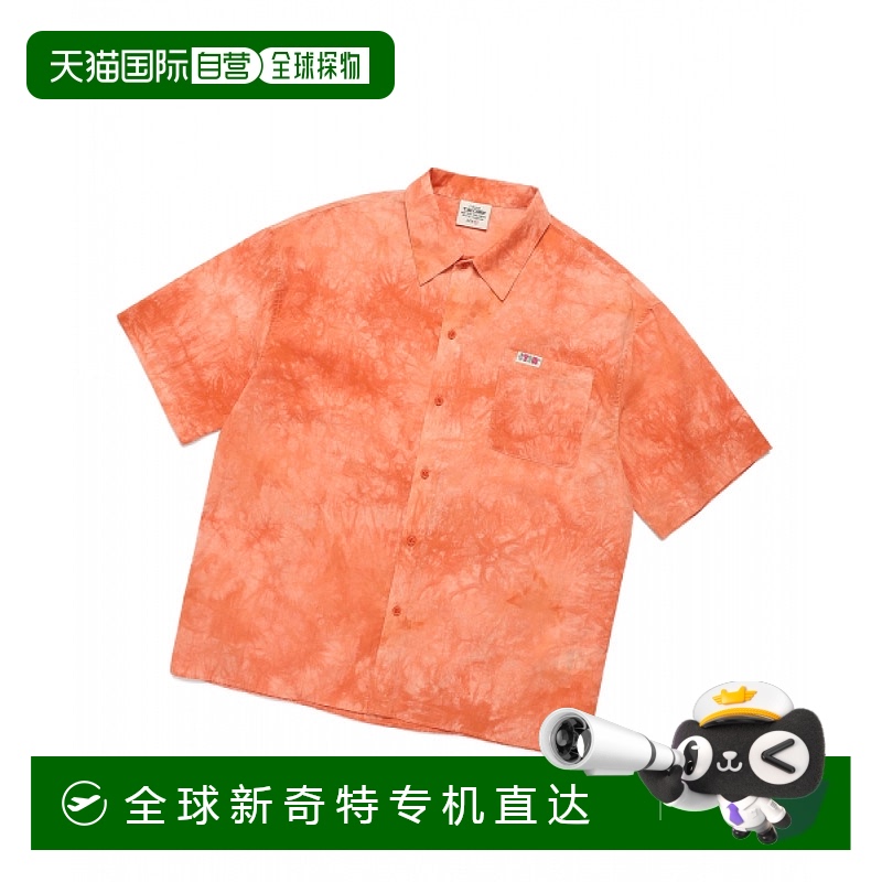 1小时内可退 韩国直邮TIMCOMIX VAMOS 扎染 SS 衬衫橙色正品休闲