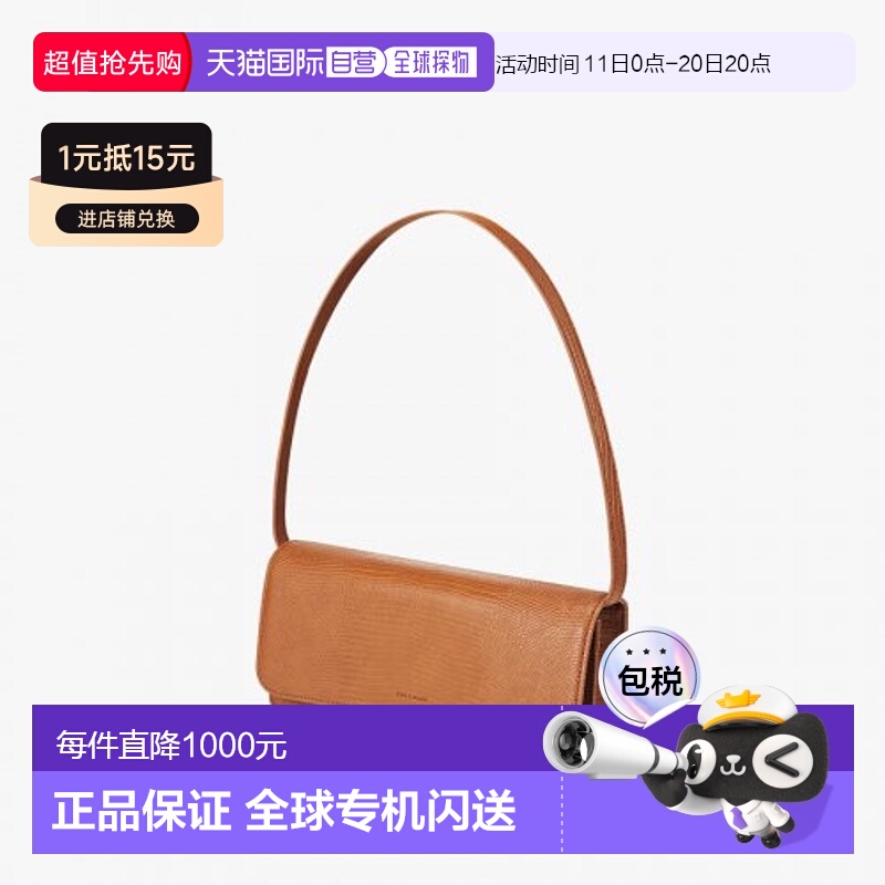 韩国直邮FIND KAPOOR单肩手提通勤时尚翻盖女包简约棕色法棍包 10