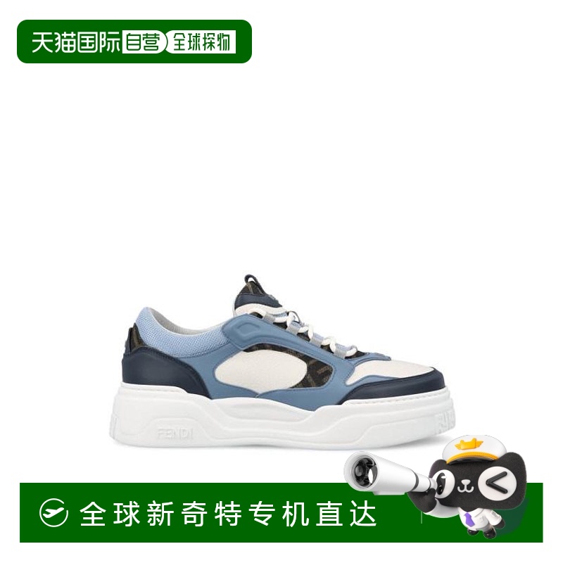 韩国直邮FENDI25SS平板鞋男7E1728AU20F1RSS P25BLUBERRY WHITE C
