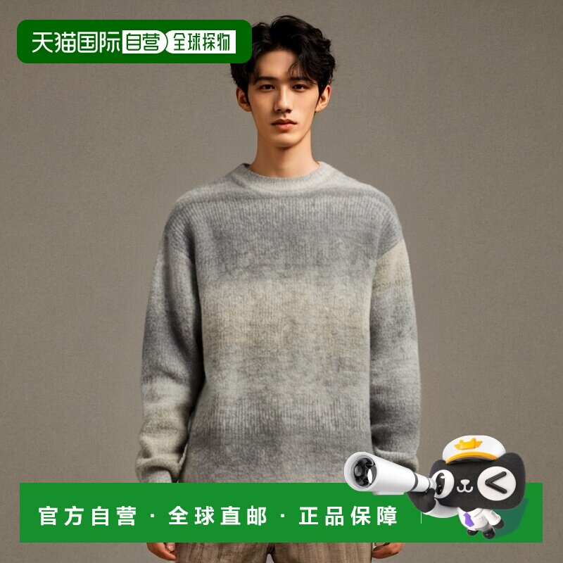 韩国直邮COVERNAT 男针织CO2303KT10GR公用GRADATION CREWNECK KN