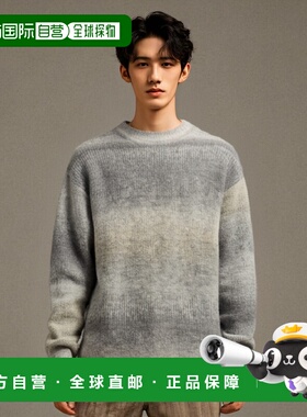 韩国直邮COVERNAT 男针织CO2303KT10GR公用GRADATION CREWNECK KN