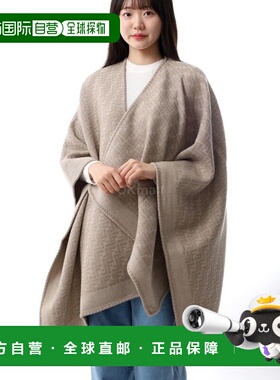 韩国直邮FENDI FF 羊毛羊绒斗篷(FXX776 ASFX F0QB9) 时尚配饰
