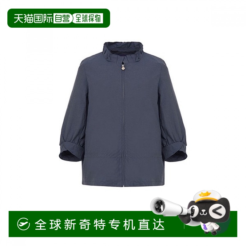 1h可退 韩国直邮奥莉薇哈斯勒 深蓝色皱褶夏季外套 OHCMJP101