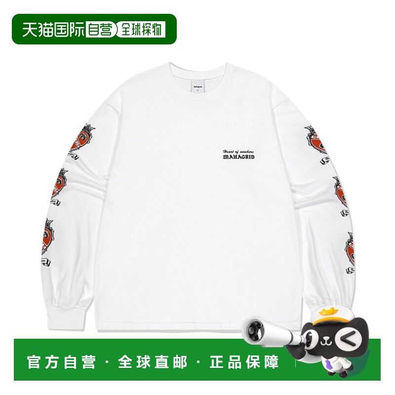韩国直邮MAHAGRID 男士T恤MG2EFMT566AWH HEART LOGO LS TEE WHIT