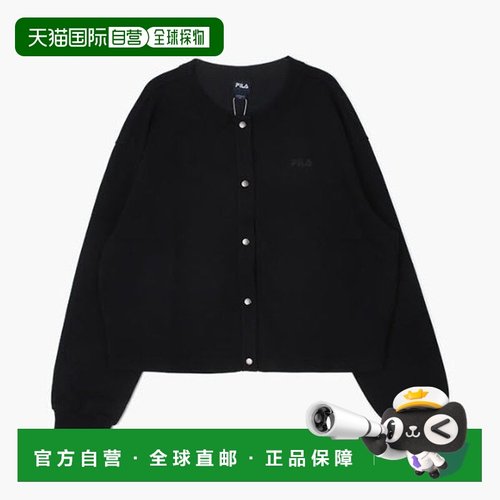 韩国直邮FILA M 轮式夹克 CQK FS2FTH1152F-BLK 圆领开衫
