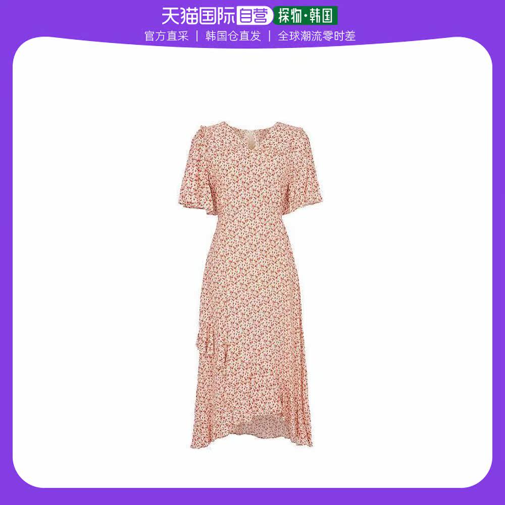 韩国直邮BESTIBELLI 连衣裙 22S/S/花朵图案/蕾丝/翻领/长款/连衣