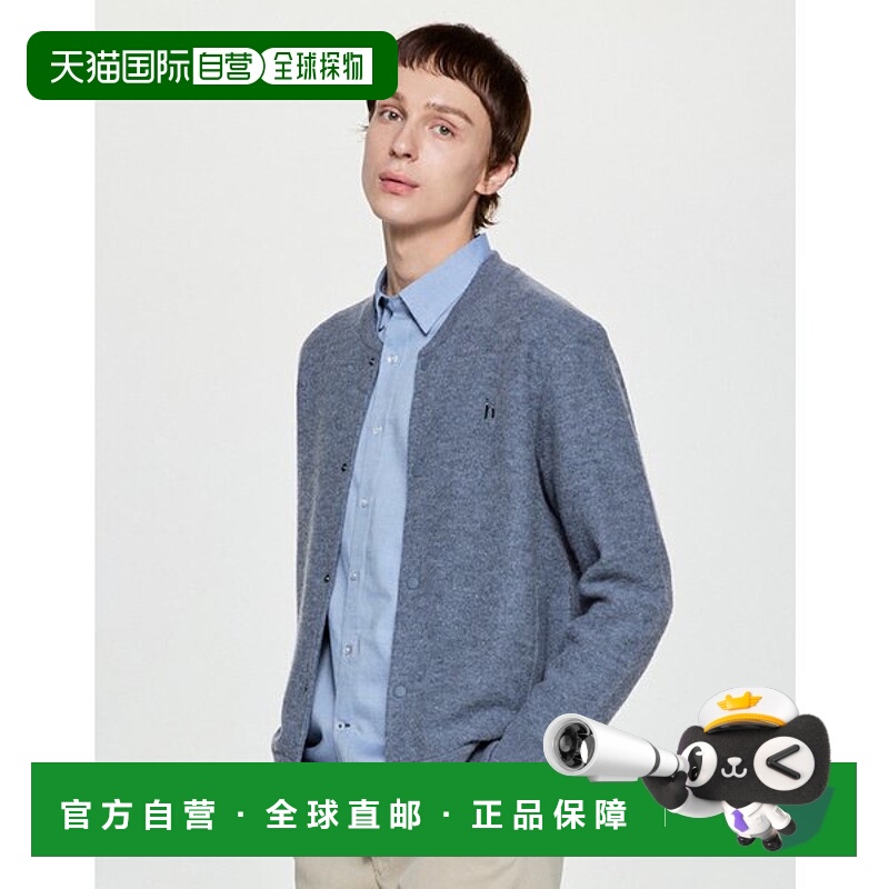 韩国直邮HAZZYS [25FW] 灰色羊毛波点运动场开衫 HZSW5D333G2