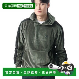 韩国直邮NEEDLES 运动帽衫 C/Pe 丝绒 - 橄榄色 (PU279) 连帽/拉