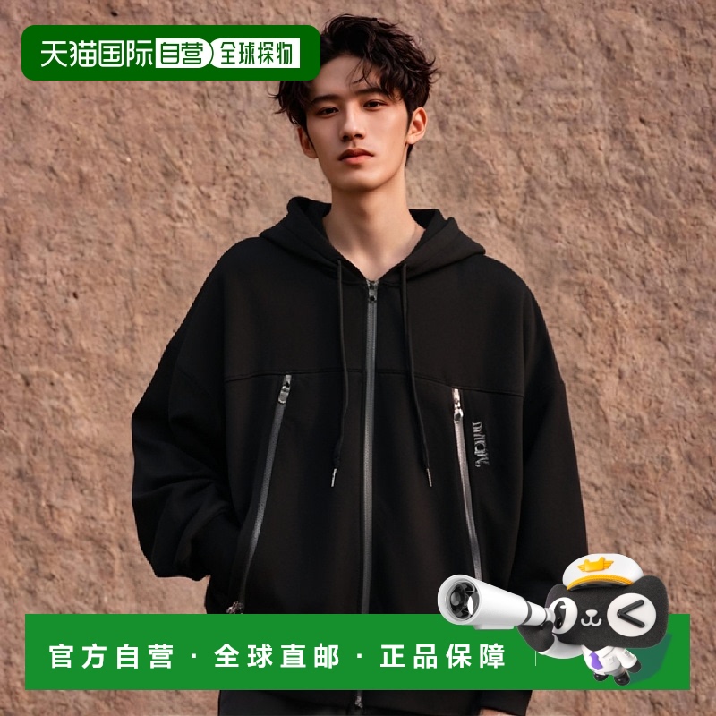 韩国直邮ROMANTIC CROWN 男士连帽衫TRIPLE ZIP HOODIE_BLACK 24R