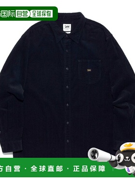 韩国直邮LEE LEE 洛可可口袋灯芯绒衬衫（深蓝色 LE2503SH05NA