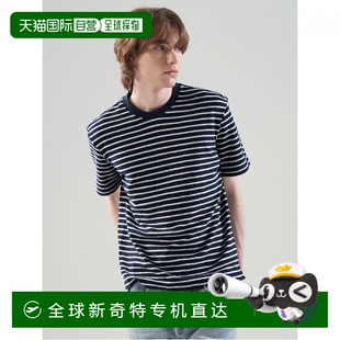 Logadis 海軍藍 恤 圓領 RY4342C53R 韓國直郵 棉質(zhì)條紋短袖