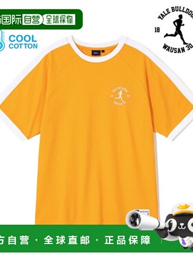 韩国直邮YALE [YALE X WAUSAN30] COLOR BLOCK RAGLAN TEE YELLOW