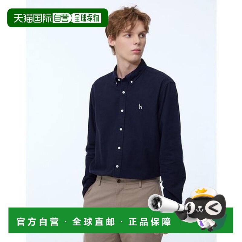 韩国直邮HAZZYS Hedges 男士 [Steady Sellers] 藏青色纽扣棉质长