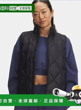 韩国直邮UNDER ARMOUR 6008819-001 黑色女士 UA 传奇羽绒跑步背