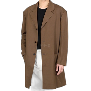 韩国直邮AURALEE 轻质羊毛 MAX 华达呢大衣（A23SC01MG 深棕色）