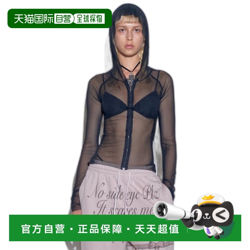 韩国直邮SCULPTOR美式复古街头辣妹潮牌新款卫衣SC23A207BK帽衫