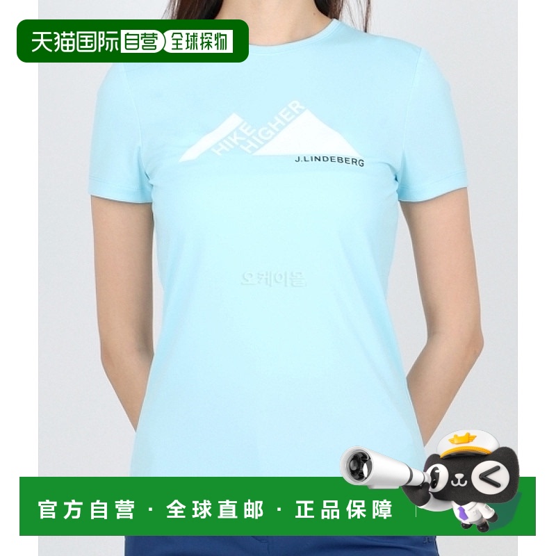 韩国直邮J.LINDEBERG 瓦莱里娅图案 T 恤 (AWJT08953-O501) 短袖/