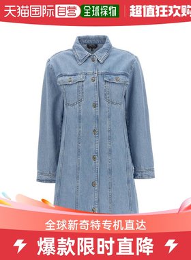 韩国直邮A.P.C.24SS中长连衣裙女COGWEF35038IABLight Blue