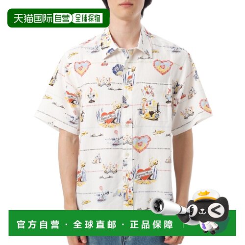 韩国直邮HUMAN MADE 印花衬衫（HM29SH017 白色） 短袖衬衫