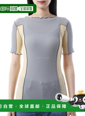 韩国直邮Baserange Omato 3/4 T 恤（蝴蝶结蓝/母鸡黄）（TTO3-RB