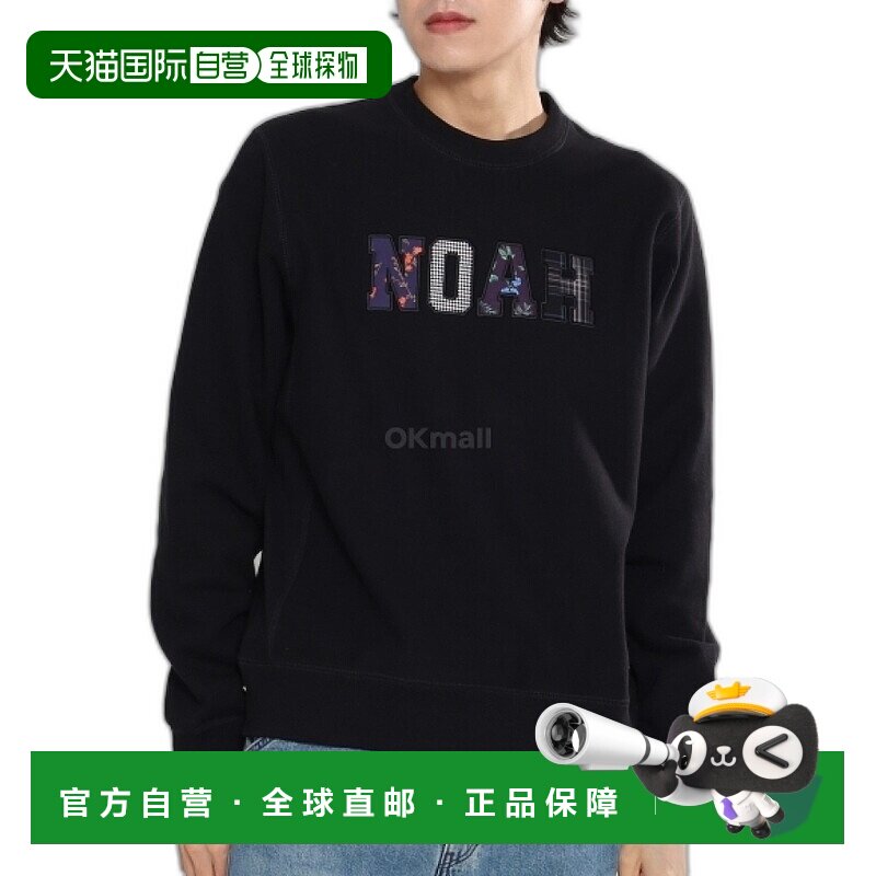 韩国直邮NOAH贴花徽标圆领毛衣 SS126FW23黑色卫衣