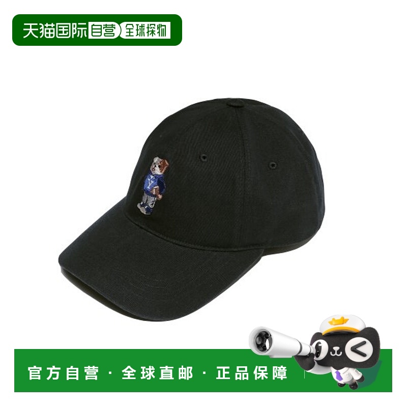 韩国直邮YALE (23SS) EMBROIDERY UNIVERSITY DAN CAP BLACK棒球Y