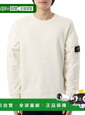 韩国直邮STONE ISLAND 6100008 拉绒有机棉绒常规版型圆领运动衫