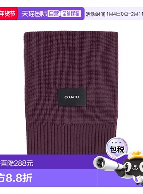 韩国直邮Coach蔻驰 女士围巾306219696 CO100427 OXBLOOD