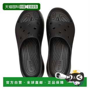 秋鞋 韩国直邮crocs 黑色拖鞋 海湾滑梯黑色专卖店送货女式 HC02