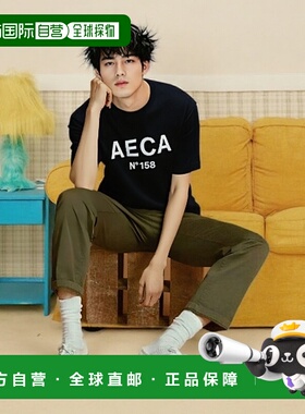 韩国直邮AECA 男士T恤AWCMSSBDTTSST002C0BT AECA BIG LOGO TEE-B