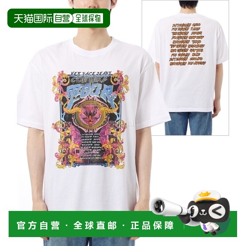 韩国直邮VERSACE 水晶巡回赛标志T恤（78GAHC03CJ01C 003）范思哲