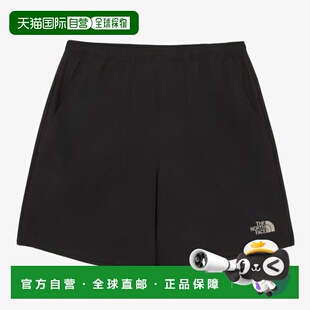 男款 韩国直邮北面THE Logo徽标系带三分休闲短裤 FACE 黑 NORTH