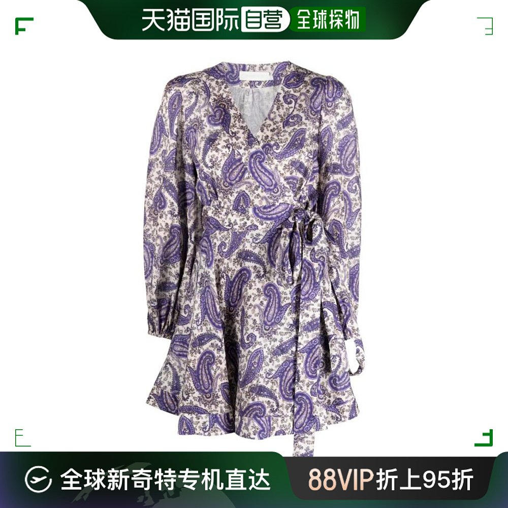 韩国直邮ZIMMERMANN23FW中长连衣裙女7936DSS231Purple 女装/女士精品 连衣裙 原图主图