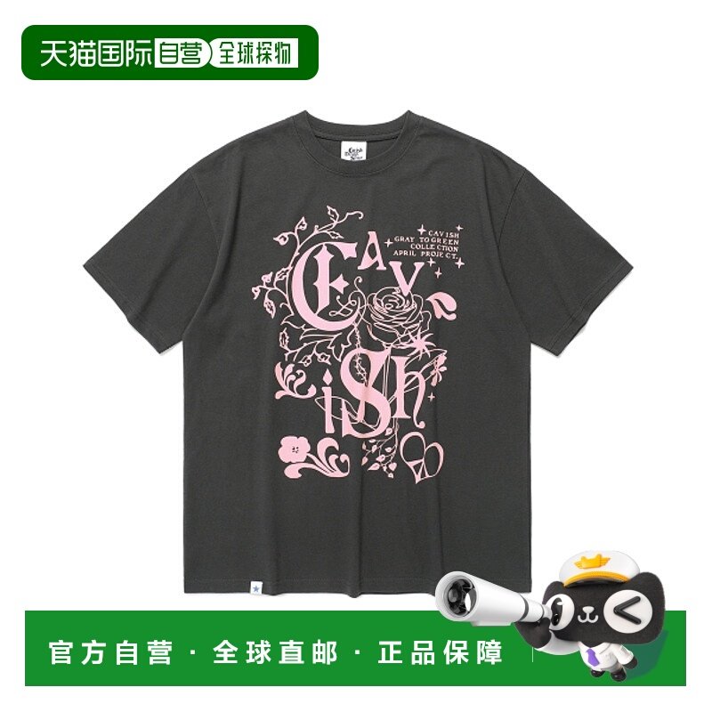 韩国直邮CAVISH 公用T恤CV2EMUT521BCH IVY SS TEE CHARCOAL(CV2E