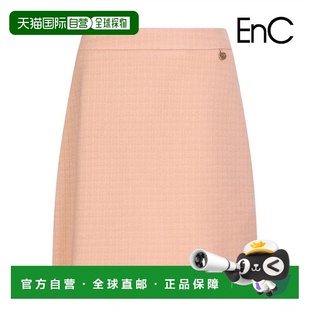 韩国直邮EnC 粗花呢羊毛迷你裙_ENWH34T02WOR半身裙包臀裙 ENC