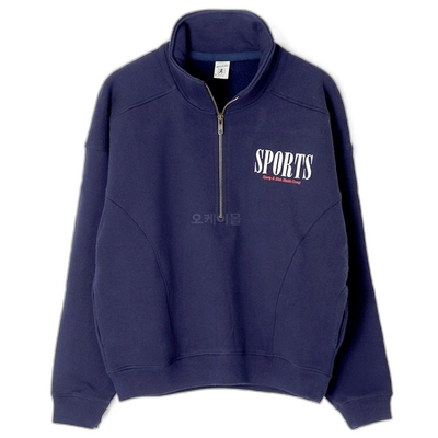 韩国直邮Sporty&Rich 运动季拉链海军蓝白色运动衫 2023年秋季 QZ
