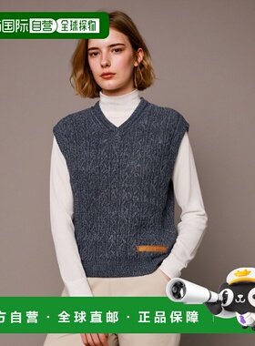 韩国直邮SATUR设计师款大气简约日常休闲个性马甲SA23FWMK12NV