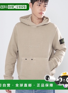 韩国直邮STONE ISLAND 61041 老效果棉质斜角抓绒连帽卫衣 2024秋