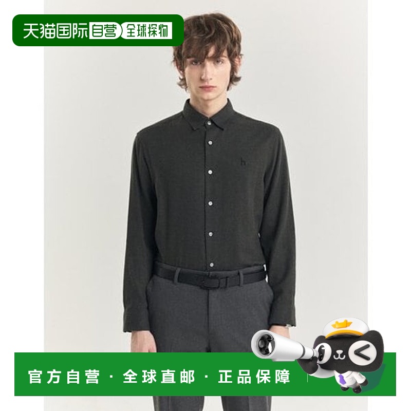 韩国直邮HAZZYS 赫奇斯炭棉天丝人字形男士衬衫 (HZSH4D502CG)