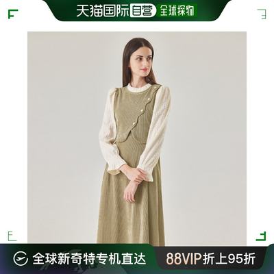 韩国直邮4CUS 时尚套装 女性蕾丝配色连衣裙 PBVFF3W3OP3141