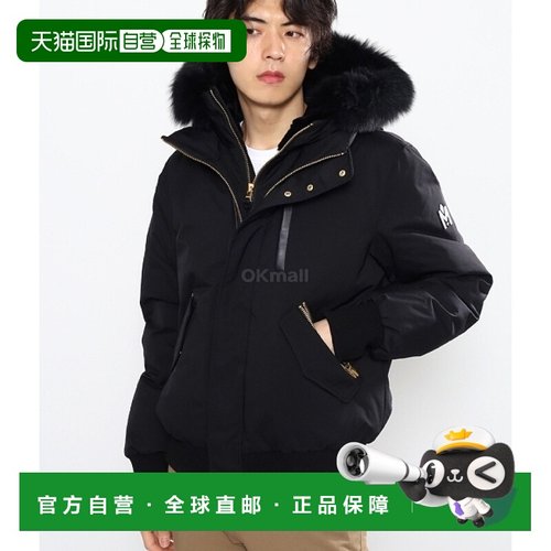 韩国直邮Mackage羽绒服男女同款黑色毛绒领口柔软保暖舒适时尚