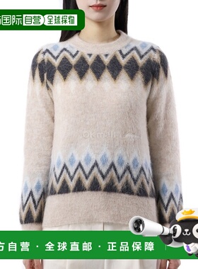 韩国直邮GANNI 多色细绒羊驼毛套衫 (K2385 399) 圆领针织