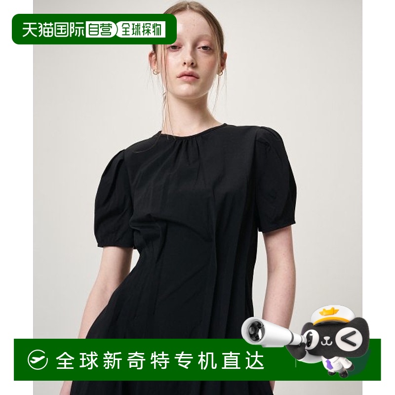 韩国直邮ETMON 女士连衣裙DR250SMM09 Waist Pintuck Dress, Black