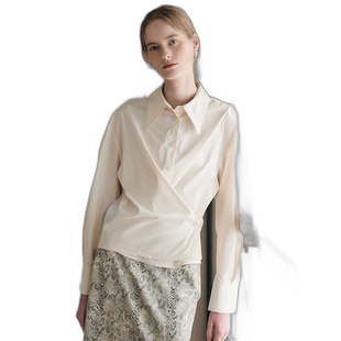 韩国直邮LOEUVRE正品 女衬衫301192673Cross Cropped shirts SW1SB