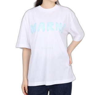 韩国直邮MARNI玛尼男女同款T恤圆领短袖印花日常舒适