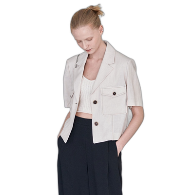 韩国直邮LOEUVRE正品 女士精品301279521Stitched Pocket Jacket