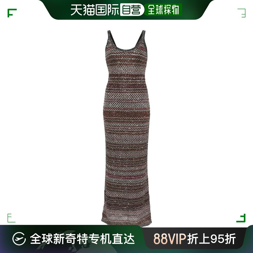 韩国直邮MISSONI24SS中长连衣裙女DS24SG14 BK033P SM9AJBROWN